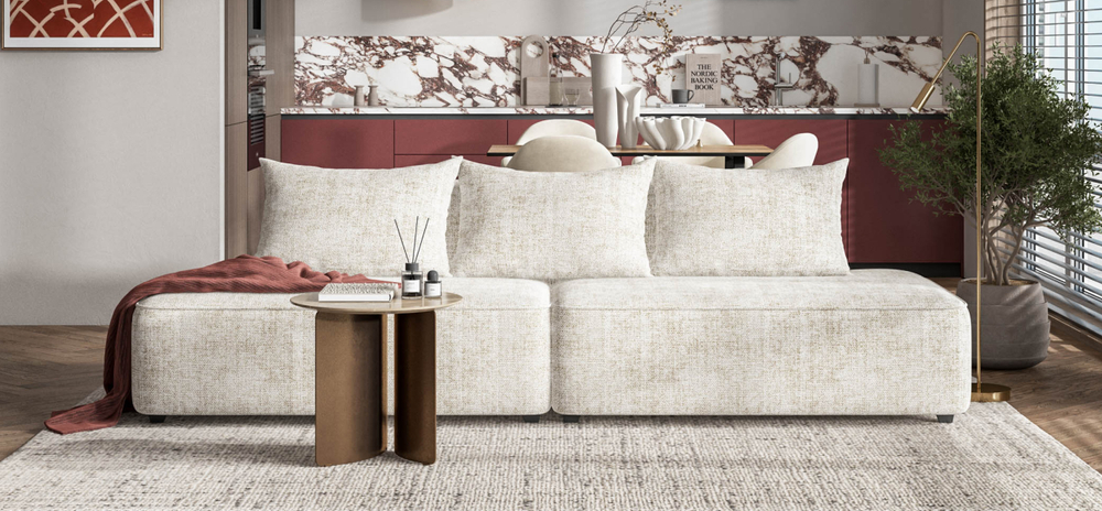 Диван Кинг Твин Шенилл Смарт кварц