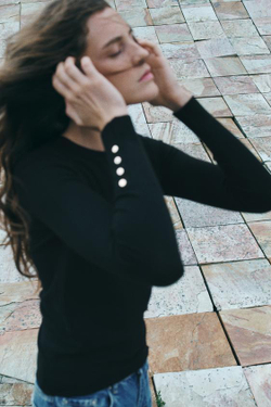 ZARA БАЗОВЫЙ ОДНОТОННЫЙ ДЖЕМПЕР, ЧЕРНЫЙ