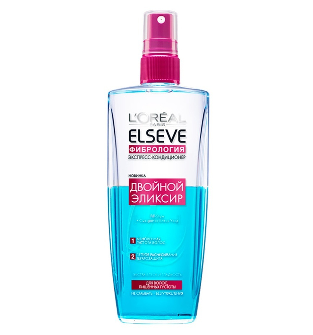 L'Oreal Paris Экспресс-кондиционер Двойной эликсир Elseve Фибрология, для волос, лишенных густоты, 200 мл