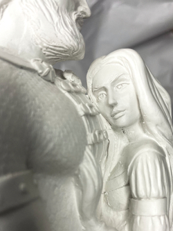 Статуэтка из гипса и бетона Илья Муромец и Аленушка