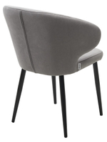 Стул М-City DISAUR Хилтон, B22 Серый, Велюр, Черный каркас