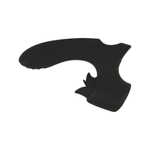 Черный вибромассажёр с клиторальной стимуляцией - 13,2 см. (Цвет: черный)