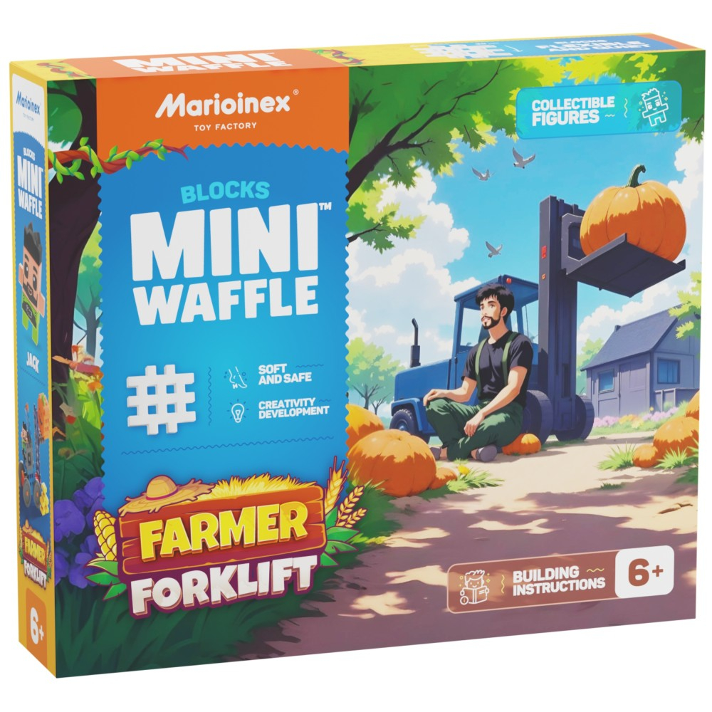 Marioinex - Конструктор Mini Waffle FARMER Погрузчик 50 шт. 907511