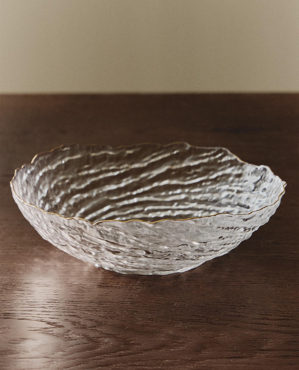 Zara Home блюдо сервировочное из стекла, цвет золотой, 25 см