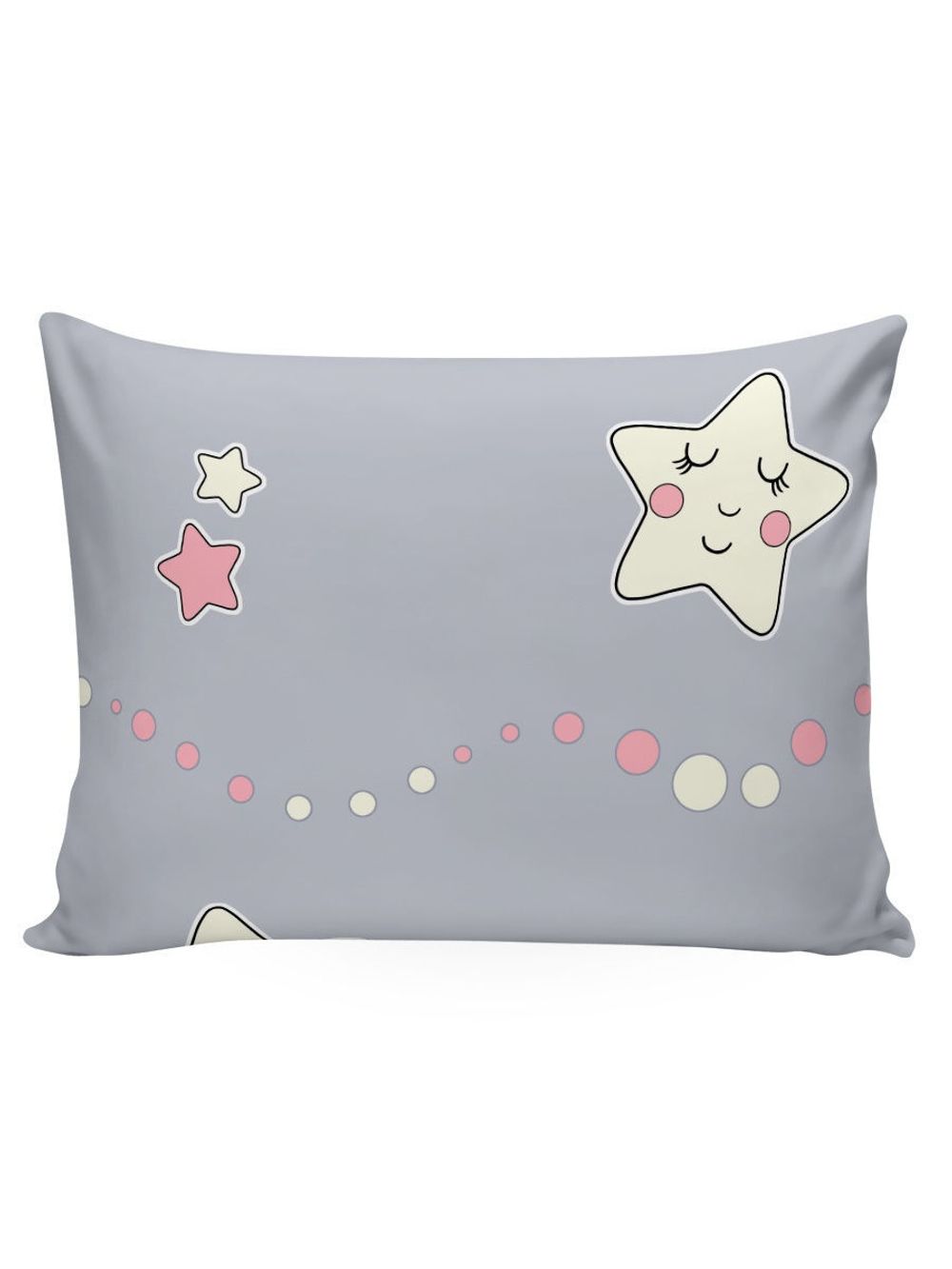 Постельное белье Сказка "Спящие звезды (серо-голубые)" 1,5-сп Наволочка 50х70 см 1 шт Простынь 150х215 см Пододеяльник 145х215 см, перкаль