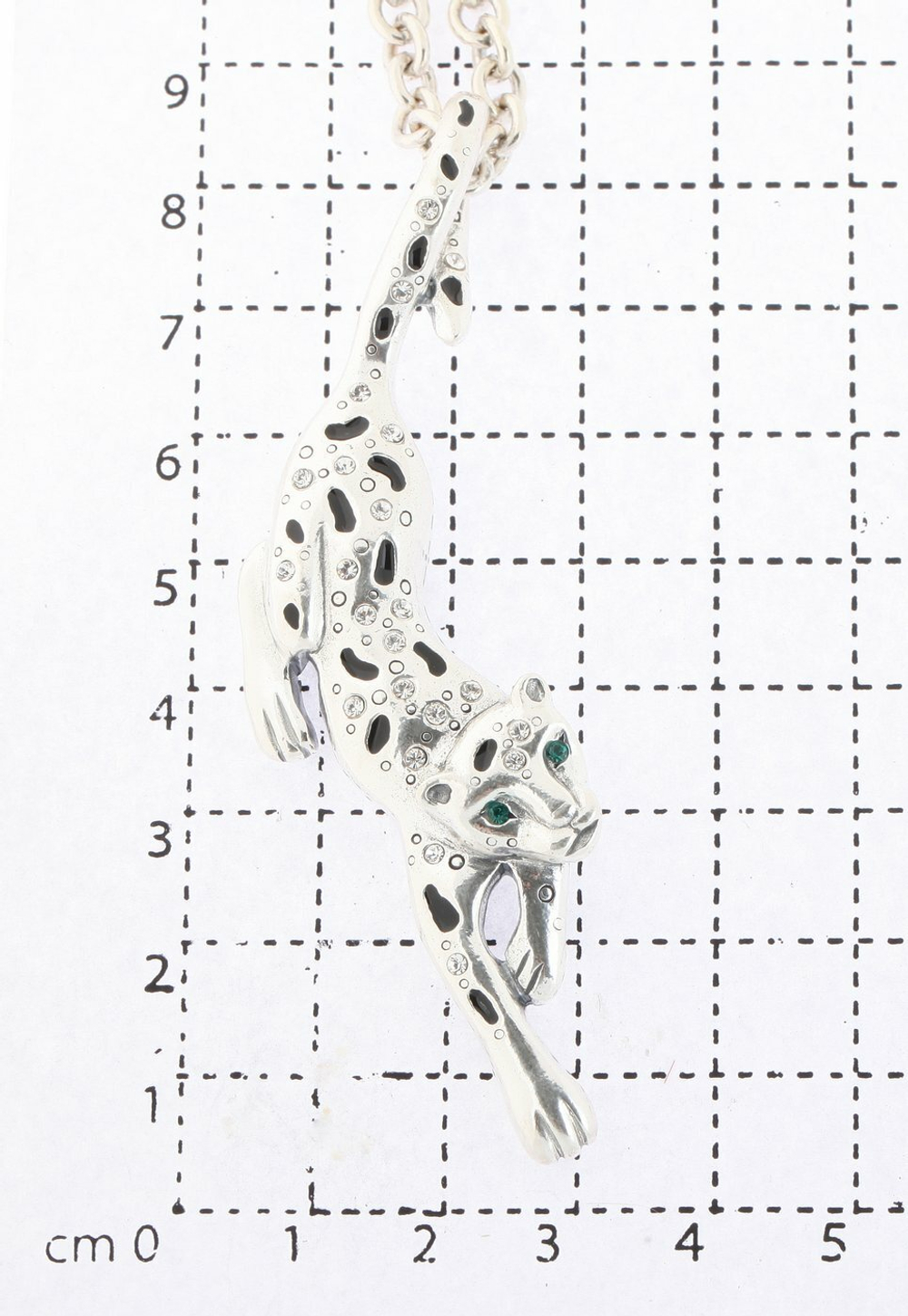 "Бизарта" подвеска в серебряном покрытии из коллекции "Дикие кошки" от Jenavi с замком карабин