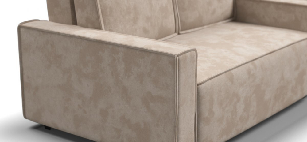 Диван Норд двухместный Велюр Алькантара пепел