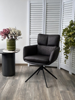 Стул М-City DISAUR Луис (Luis) поворотный на поворотный на 360 градусов, Серый Maison 99, Ote Cobble 457, Черный