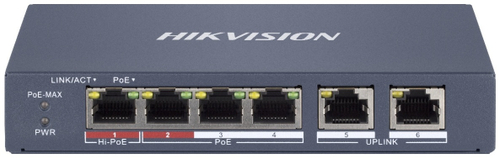 Коммутатор Hikvision DS-3E1106HP-EI