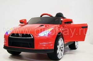 Детский электромобиль River Toys Nissan GTR X333XX красный