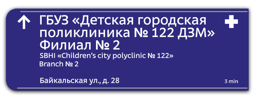 Городской уличный указатель