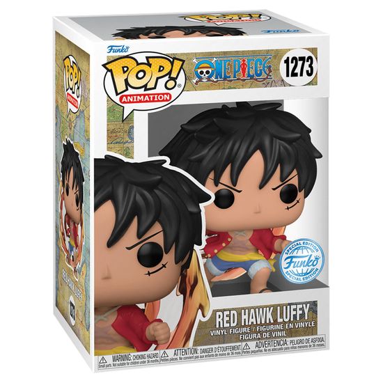 Фигурка Funko POP! Animation One Piece Red Hawk Luffy (Exc) (1273) 62701/ Фигурка Фанко ПОП! по мотивам аниме "One Piece",  Монки Д. Луффи (Red Hawk)