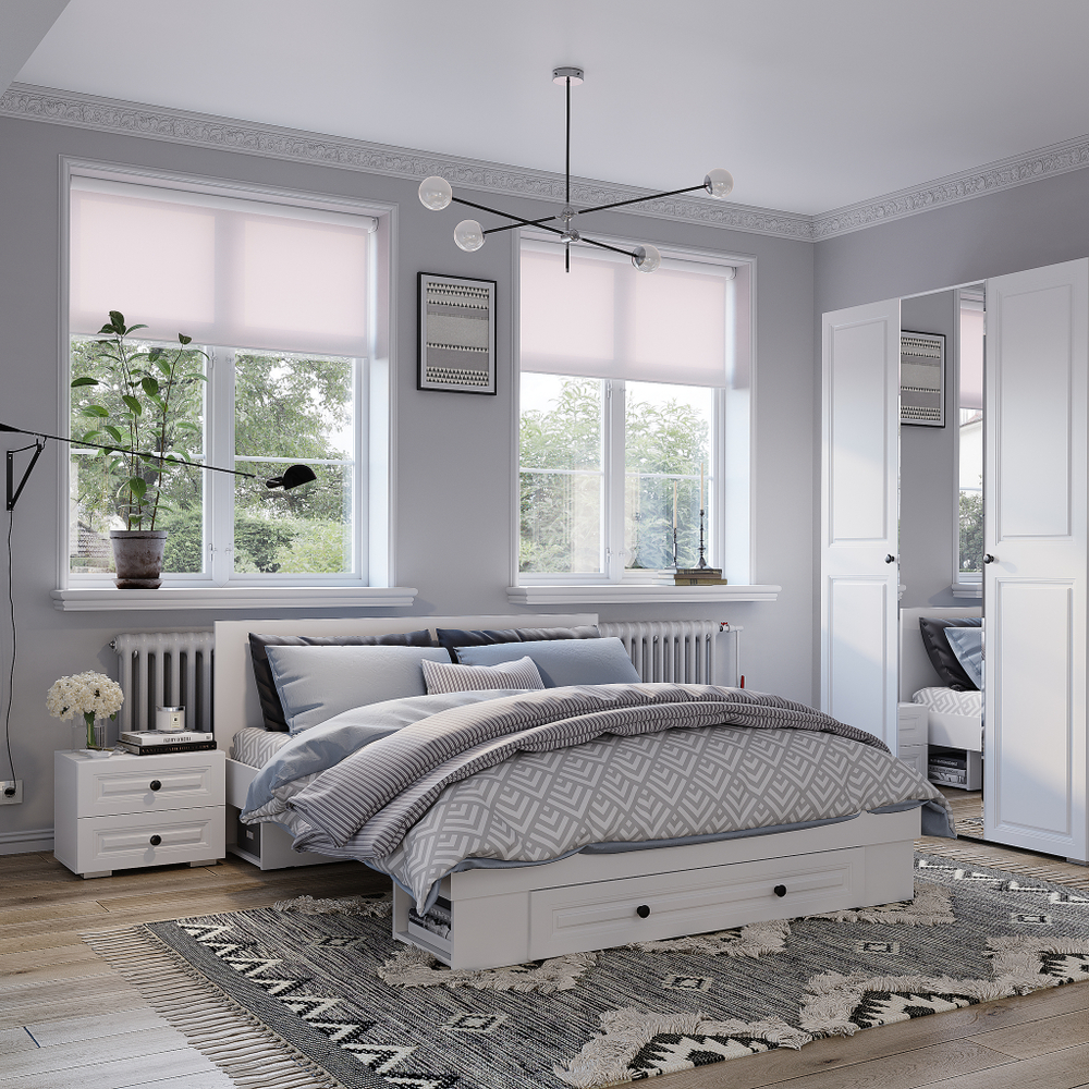 Тумба прикроватная Софт ТБ-12 белый/эмаль белая F26