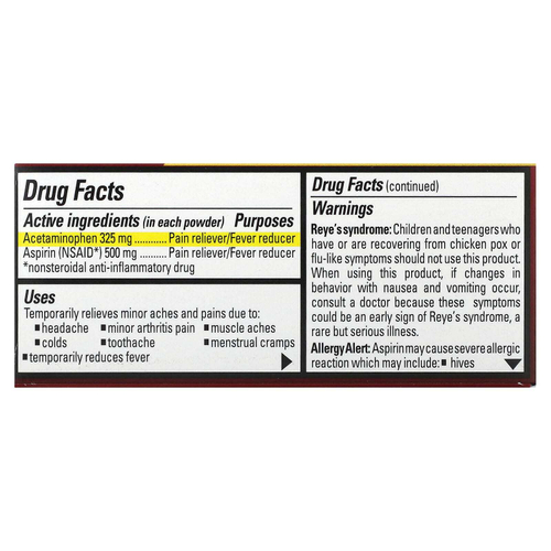 Goody's, порошок от боли в спине и теле, без кофеина, 24 пакетика