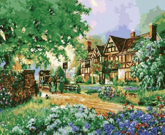 Картина по номерам "В зелени"