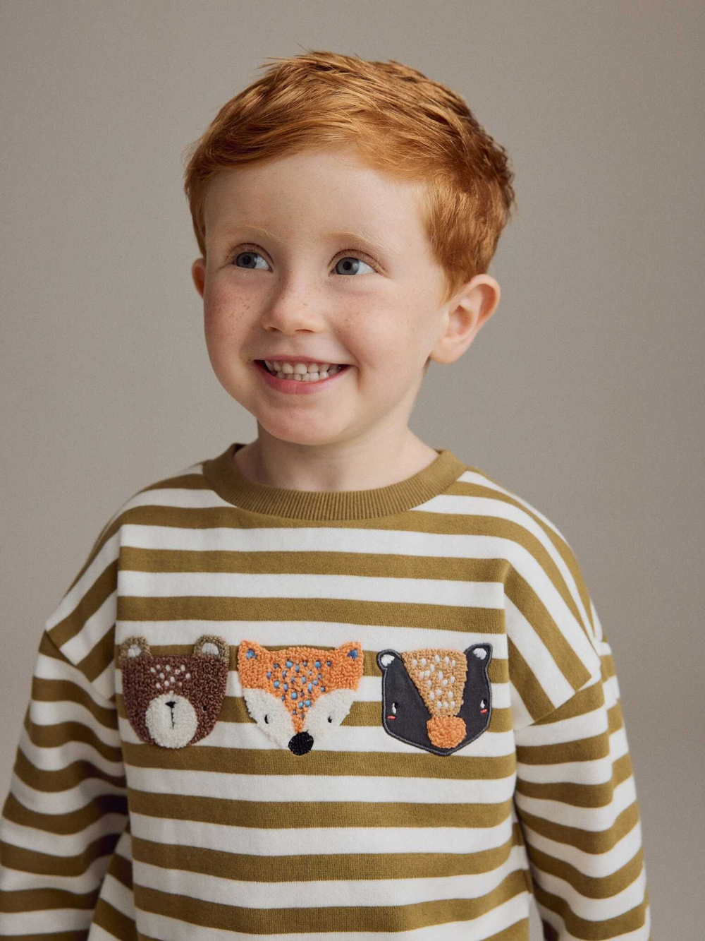 Толстовка и брюки карго в комплекте для мальчика Next B17-571, Хаки, Белый, Синий