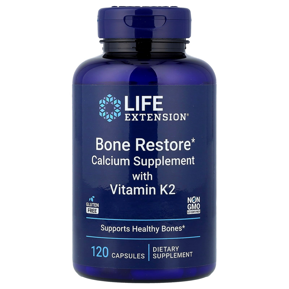 Life Extension, восстановление костей с витамином К2, 120 капсул