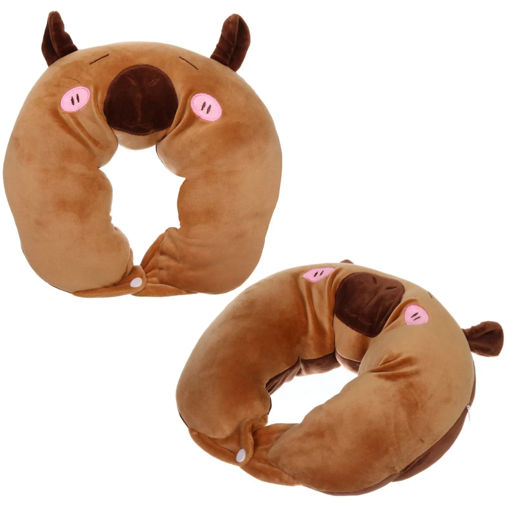 Подушка дорожная «TRIP - Cutie», капибара, цвет коричневый