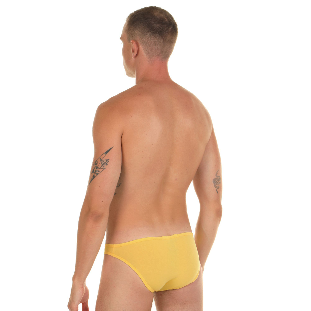 Желтые мужские трусы-слипы с низкой посадкой (Размер: M) (Цвет: желтый)