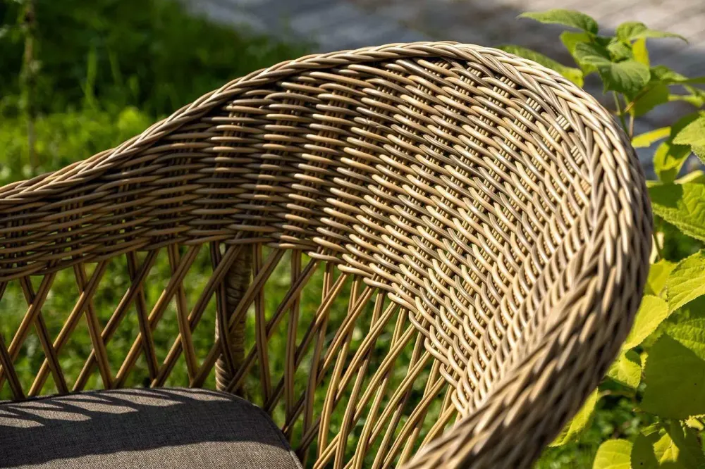 "Эспрессо-150 S" обеденная группа плетеная, цвет соломенный