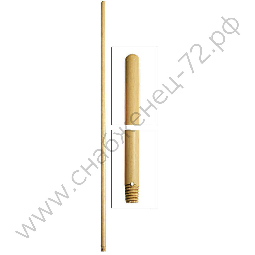 Ручка Filmop деревянная (130 см, диаметр - 24 мм, крепление - резьба и отверстие)