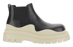 Bottega Veneta Tire Chelsea Ankle Length Chelsea Boots Men"s Beige Black