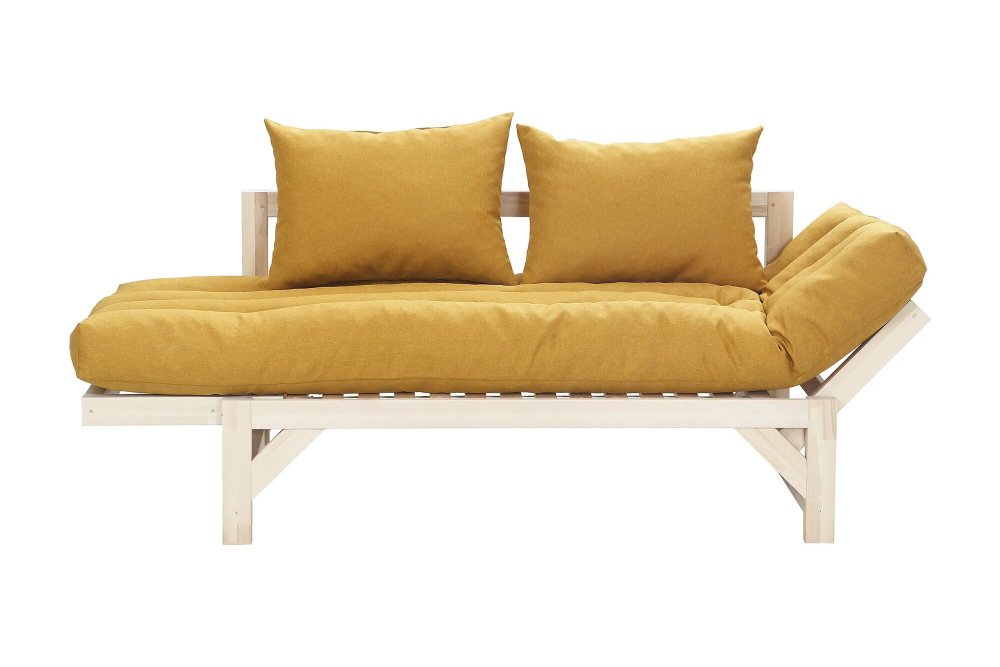 Диван кушетка Элиза, рогожка, жёлтый