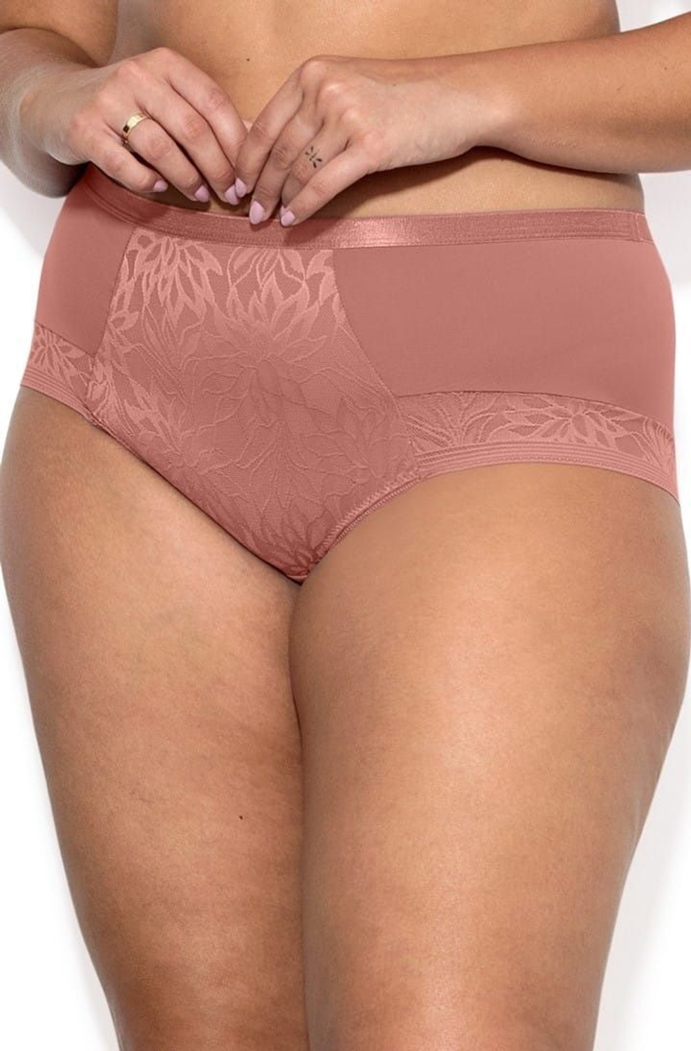 Трусики-слип с высокой линией талии Marietta (Размер: XL) (Цвет: коралловый)