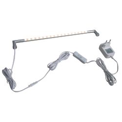 ULM-F31-5.5W-NW IP20 SILVER Светильник светодиодный поворотный для интерьерного освещения. В комплекте с адаптером. Длина 39 см. Материал корпуса алюминий. цвет серебро. Белый свет. Упаковка-картонная коробка.