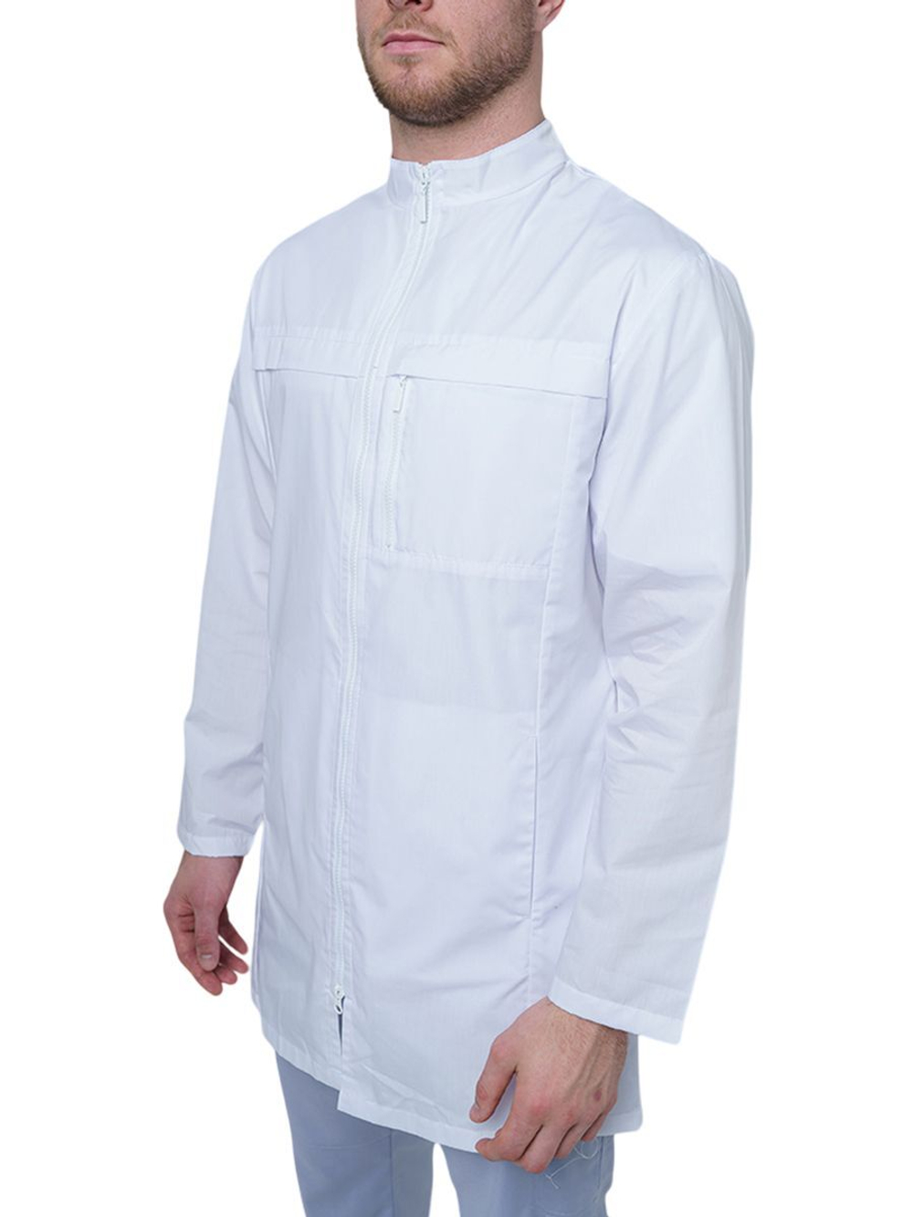 Халат медицинский мужской Doctor Big 508 на молнии, белый, 52