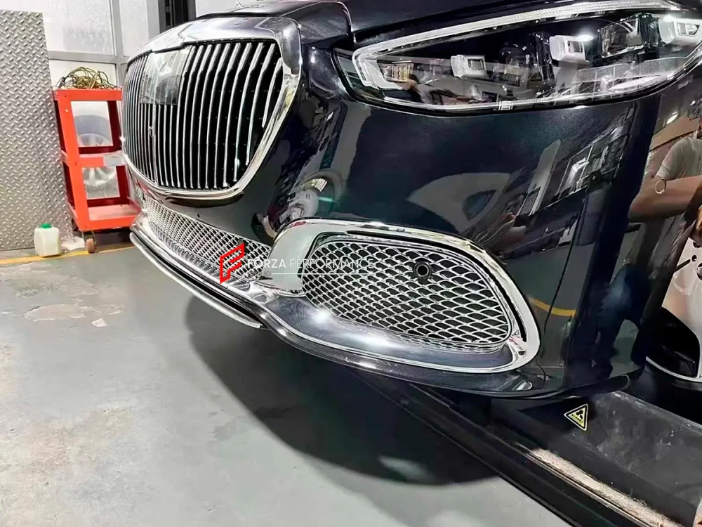 Сетка переднего бампера для Mercedes-Benz S-Class S480 S580 W223 2020+ до S680 Maybach Майбах Мерседес Бенц S класс