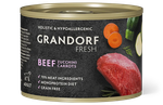 GRANDORF FRESH Монопротеиновый влажный корм из говядины с цукини и морковью для собак всех пород 200 г