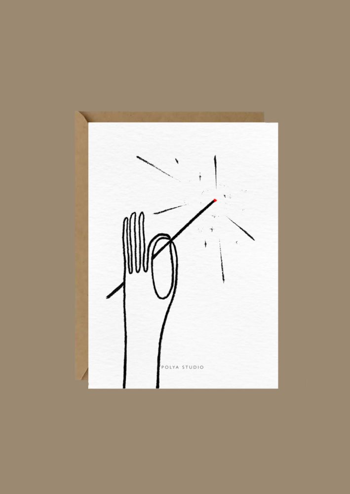 Открытка SPARKLER / Polya Studio