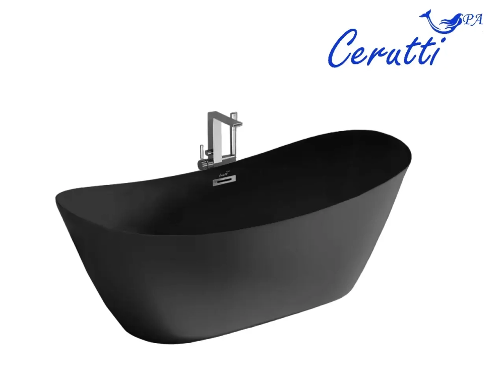 Ванна NEMI170MB акриловая отдельностоящая черная матовая Ceruttispa (1700x740x730)