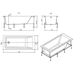 Акриловая ванна Roca Easy 170x70 ZRU9302905 без гидромассажа