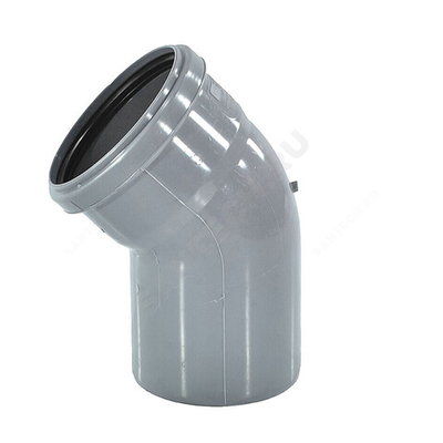 Отвод PP-H с выходом левый серый Дн 110х50х45гр б/нап в/к RTP (РосТурПласт) 36686