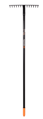 Грабли прямые Вихрь 14 зубьев, сталь, с металлическим черенком