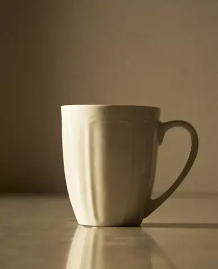 ZARA HOME ФАРФОРОВАЯ КРУЖКА, БЕЛЫЙ