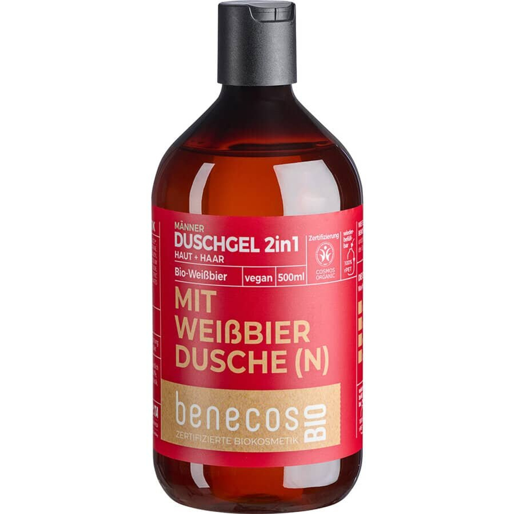 Гель для душа Benecos 2-в-1 с пшеничным пивом, 500 мл