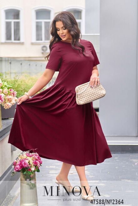 Платье 2364-бордо Minova Фото 2