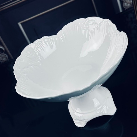 Lenardi 305-042 Фруктовница 25,5см на ножке АВРОРА в под.уп.(х8)Фарфор