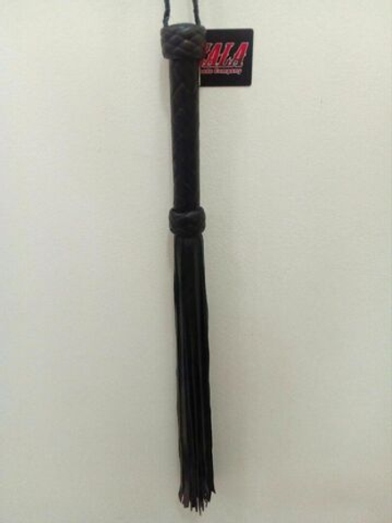 Флоггер элит рукоять 32мм черный навершия вплетеный темляк