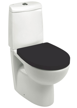 Сиденье с черной крышкой VICTORIA NORD микролифт