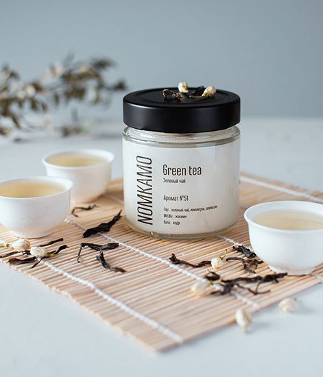 №51 Зеленый чай, ароматическая свеча Hygge, Nomkamo