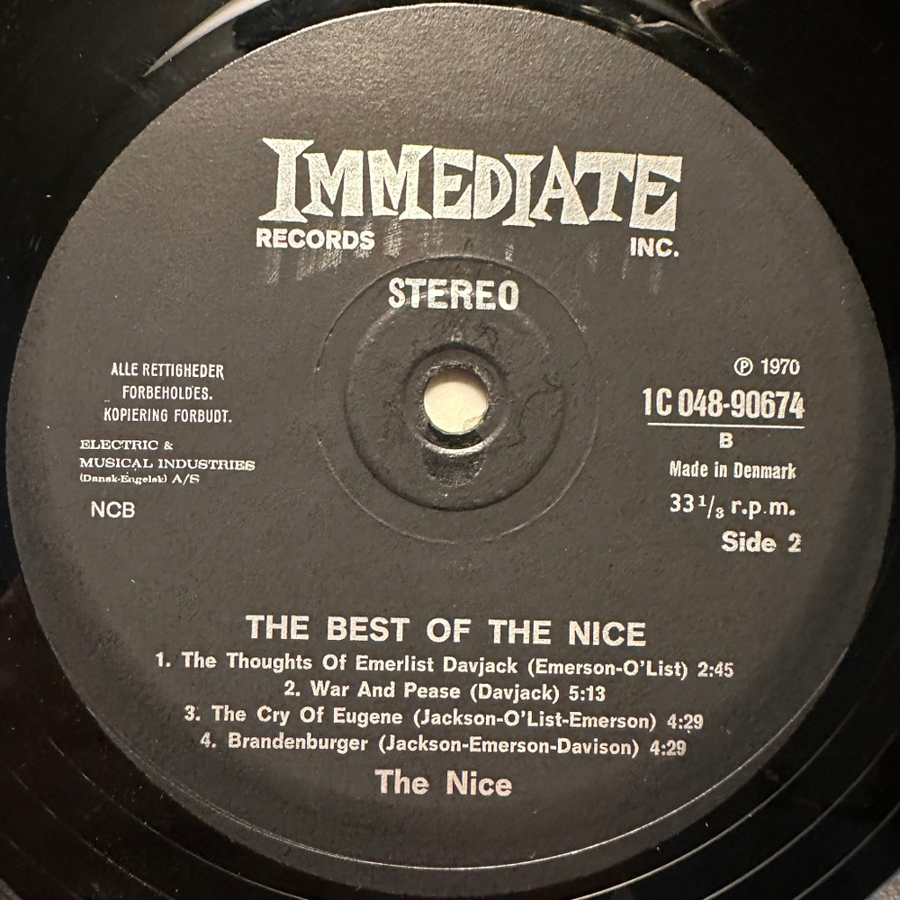 The Nice - The Best Of The Nice (Дания 1970г.)