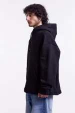 Худи Гербарий Мак Warm со шнурком в поясе черный