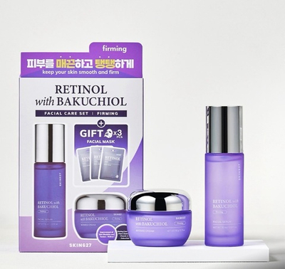 Набор для лица c ретинолом и бакучиолом Skin627 Retinol with Bakuchiol Facial Care Set (50/50/3*22 мл)