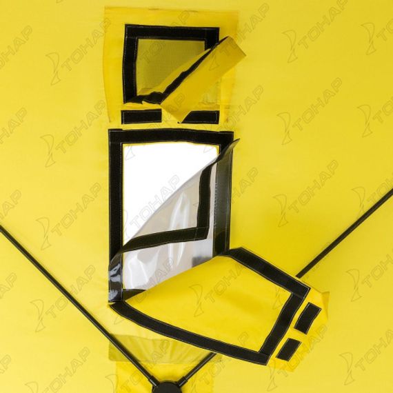 Палатка зимняя Куб 1,8х1,8 yellow/gray (HS-ISC-180YG) Helios