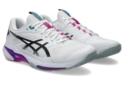 Мужские теннисные кроссовки Asics Solution Speed FF 4 - white/digital sakura