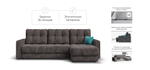 Угловой диван BOSS 3.0 Classic XL велюр Alkantara серый
